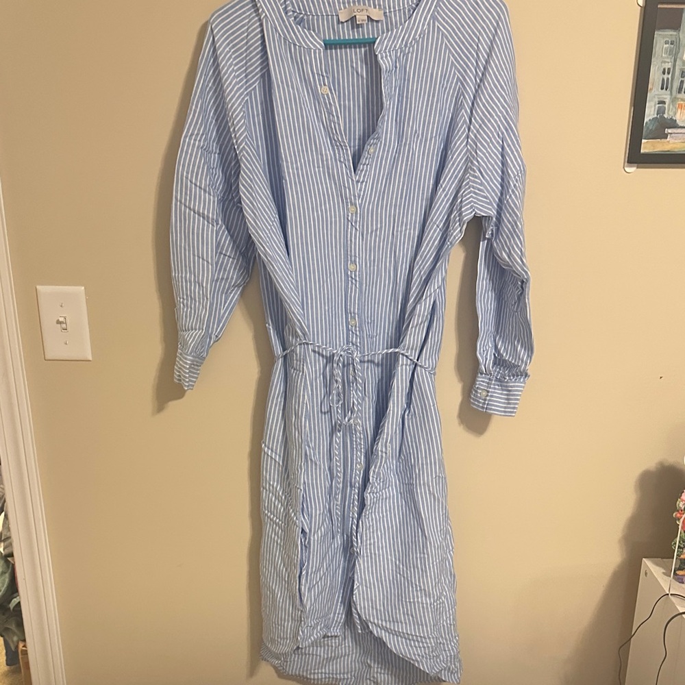 Blue Striped Women's Dress